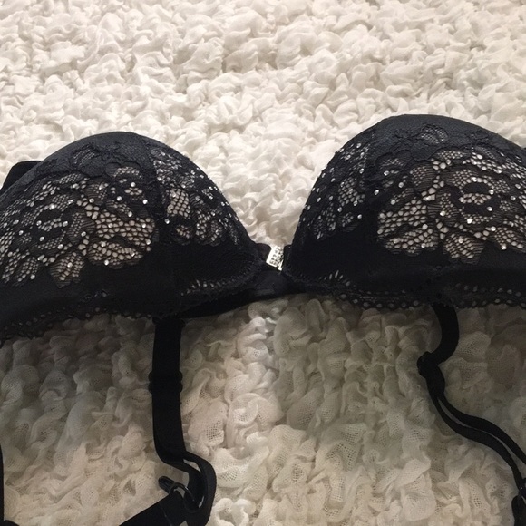 Beyond Sexy Black Lace & Rhinestones Bra - Picture 4 of 10